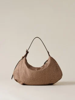Vedi Tutti|Borse Hobo<Borbonese PRIVE BORSA HOBO SMALL BEIGE/MARRONE