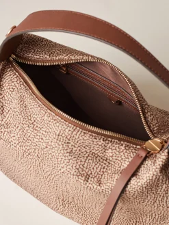 Vedi Tutti|Borse Hobo<Borbonese PRIVE BORSA HOBO SMALL BEIGE/MARRONE