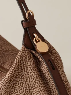 Vedi Tutti|Borse Hobo<Borbonese PRIVE BORSA HOBO SMALL BEIGE/MARRONE
