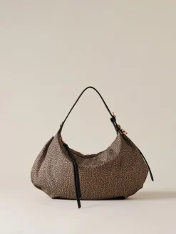 Vedi Tutti|Borse Hobo<Borbonese PRIVE BORSA HOBO SMALL OP NATURALE/NERO