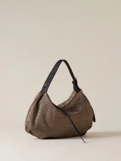 Vedi Tutti|Borse Hobo<Borbonese PRIVE BORSA HOBO SMALL OP NATURALE/NERO