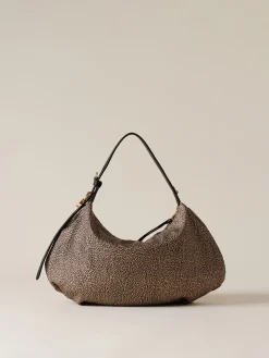 Vedi Tutti|Borse Hobo<Borbonese PRIVE BORSA HOBO SMALL OP NATURALE/NERO