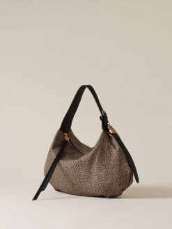 Vedi Tutti|Borse Hobo<Borbonese PRIVE BORSA HOBO SMALL OP NATURALE/NERO
