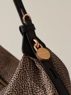 Vedi Tutti|Borse Hobo<Borbonese PRIVE BORSA HOBO SMALL OP NATURALE/NERO