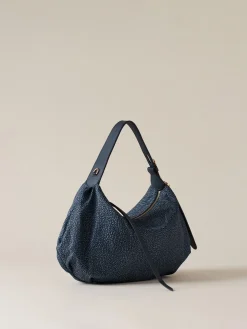 Vedi Tutti|Borse Hobo<Borbonese PRIVE BORSA HOBO SMALL BLU LAPIS