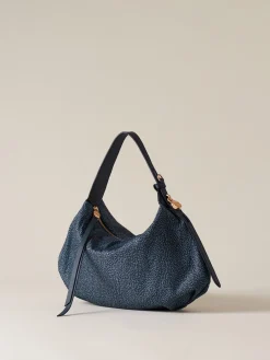 Vedi Tutti|Borse Hobo<Borbonese PRIVE BORSA HOBO SMALL BLU LAPIS