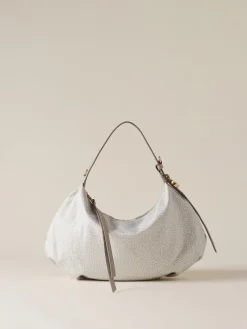 Vedi Tutti|Borse Hobo<Borbonese PRIVE BORSA HOBO SMALL WHITE COTTON