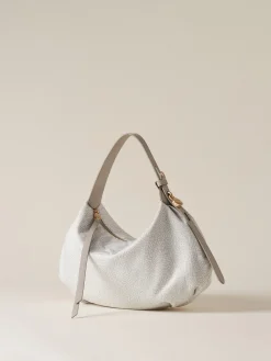 Vedi Tutti|Borse Hobo<Borbonese PRIVE BORSA HOBO SMALL WHITE COTTON