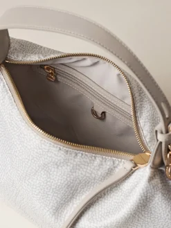 Vedi Tutti|Borse Hobo<Borbonese PRIVE BORSA HOBO SMALL WHITE COTTON