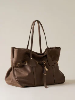 Vedi Tutti|Borse A Spalla<Borbonese PRIVE BORSA SHOPPING LARGE MUD