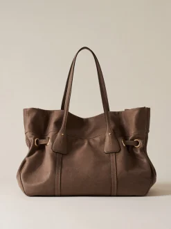Vedi Tutti|Borse A Spalla<Borbonese PRIVE BORSA SHOPPING LARGE MUD