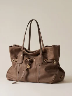 Vedi Tutti|Borse A Spalla<Borbonese PRIVE BORSA SHOPPING LARGE MUD