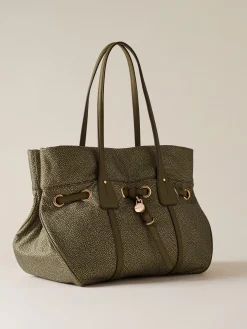 Vedi Tutti|Borse A Spalla<Borbonese PRIVE BORSA SHOPPING LARGE OLIVE