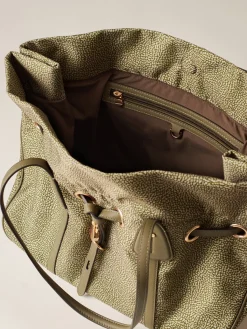 Vedi Tutti|Borse A Spalla<Borbonese PRIVE BORSA SHOPPING LARGE OLIVE