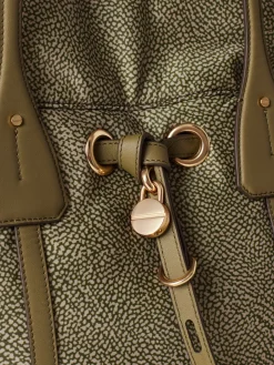 Vedi Tutti|Borse A Spalla<Borbonese PRIVE BORSA SHOPPING LARGE OLIVE