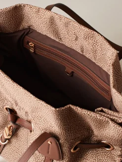 Vedi Tutti|Borse A Spalla<Borbonese PRIVE BORSA SHOPPING LARGE BEIGE/MARRONE