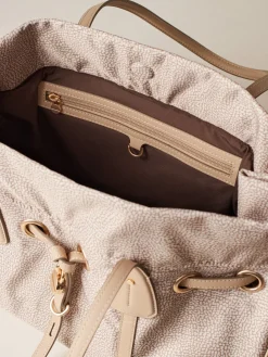 Vedi Tutti|Borse A Spalla<Borbonese PRIVE BORSA SHOPPING LARGE SABBIA