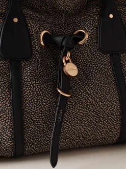 Vedi Tutti|Borse A Spalla<Borbonese PRIVE BORSA SHOPPING LARGE OP NATURALE/NERO