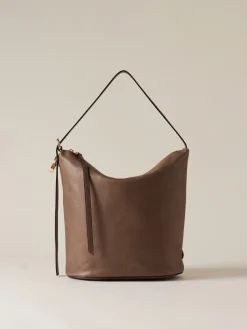Vedi Tutti|Borse A Spalla<Borbonese PRIVE SECCHIELLO MEDIUM MUD