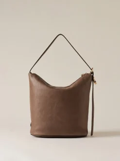 Vedi Tutti|Borse A Spalla<Borbonese PRIVE SECCHIELLO MEDIUM MUD