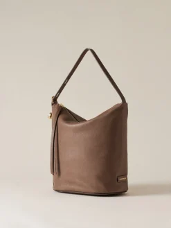 Vedi Tutti|Borse A Spalla<Borbonese PRIVE SECCHIELLO MEDIUM MUD