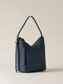 Vedi Tutti|Borse A Spalla<Borbonese PRIVE SECCHIELLO MEDIUM BLU LAPIS