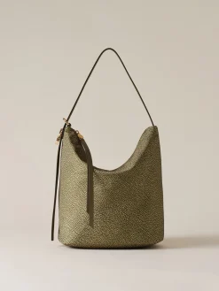 Vedi Tutti|Borse A Spalla<Borbonese PRIVE SECCHIELLO MEDIUM OLIVE