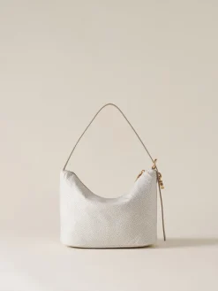 Vedi Tutti|Borse Secchiello<Borbonese PRIVE SECCHIELLO SMALL WHITE COTTON