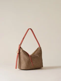 Vedi Tutti|Borse Secchiello<Borbonese PRIVE SECCHIELLO SMALL BEIGE/RED PAPAYA