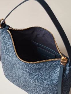 Vedi Tutti|Borse Secchiello<Borbonese PRIVE SECCHIELLO SMALL BLU LAPIS