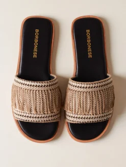 Vedi Tutti|Scarpe<Borbonese SANDALO FLAT NATURALE