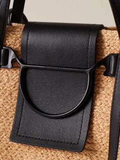 Vedi Tutti|Borse Shopping<Borbonese Shopping bag in paglia intrecciata NATURALE/NERO