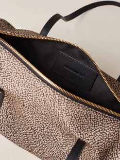 Vedi Tutti|Borse A Spalla<Borbonese VIS A VIS BAULETTO MEDIUM OP NATURALE/NERO