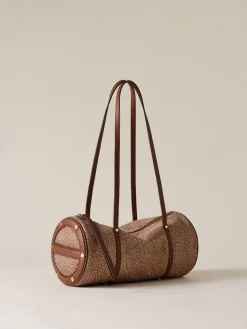 Vedi Tutti|Borse A Spalla<Borbonese VIS A VIS BAULETTO MEDIUM BEIGE/MARRONE