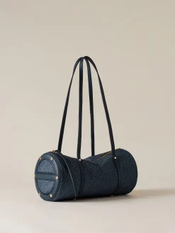 Vedi Tutti|Borse A Spalla<Borbonese VIS A VIS BAULETTO MEDIUM BLU LAPIS