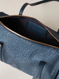 Vedi Tutti|Borse A Spalla<Borbonese VIS A VIS BAULETTO MEDIUM BLU LAPIS