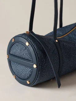 Vedi Tutti|Borse A Spalla<Borbonese VIS A VIS BAULETTO MEDIUM BLU LAPIS