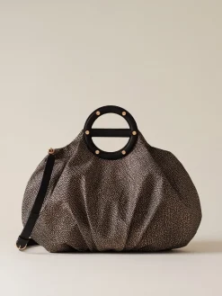Vedi Tutti|Vis A Vis<Borbonese VIS A VIS BAULETTO MEDIUM OP NATURALE/NERO