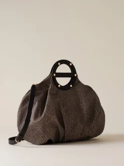 Vedi Tutti|Vis A Vis<Borbonese VIS A VIS BAULETTO MEDIUM OP NATURALE/NERO