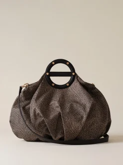 Vedi Tutti|Vis A Vis<Borbonese VIS A VIS BAULETTO MEDIUM OP NATURALE/NERO