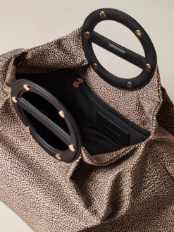 Vedi Tutti|Vis A Vis<Borbonese VIS A VIS BAULETTO MEDIUM OP NATURALE/NERO