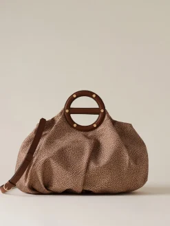 Vedi Tutti|Vis A Vis<Borbonese VIS A VIS BAULETTO MEDIUM BEIGE/MARRONE
