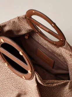 Vedi Tutti|Vis A Vis<Borbonese VIS A VIS BAULETTO MEDIUM BEIGE/MARRONE