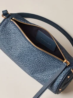 Vedi Tutti|Borse A Tracolla<Borbonese VIS A VIS BAULETTO SMALL BLU LAPIS