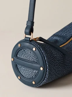 Vedi Tutti|Borse A Tracolla<Borbonese VIS A VIS BAULETTO SMALL BLU LAPIS