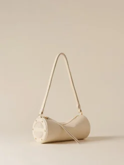 Vedi Tutti|Borse A Tracolla<Borbonese VIS A VIS BAULETTO SMALL WHITE COTTON
